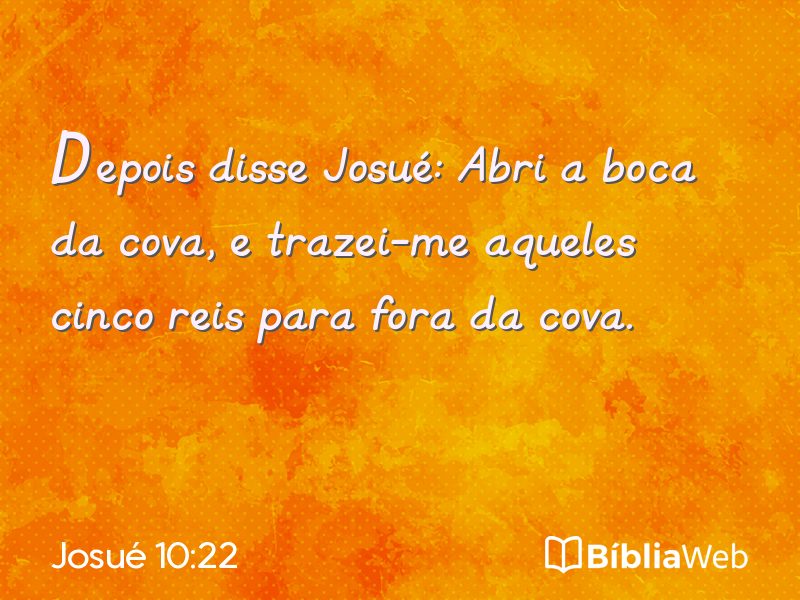 Josué 10:22 em imagem para compartilhar