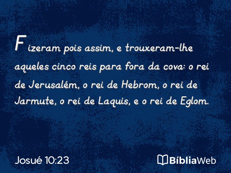 Josué 10:23 em imagem para compartilhar
