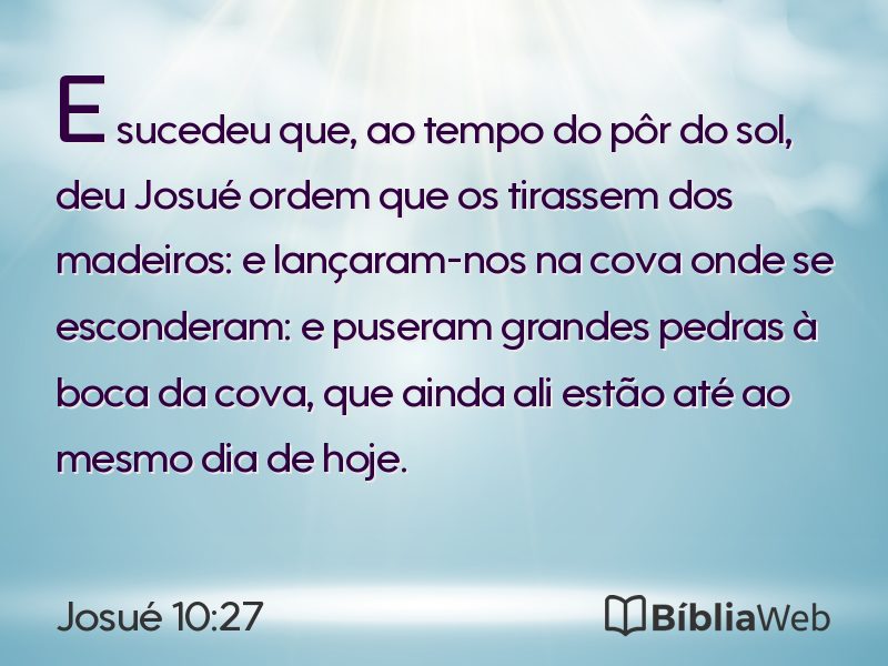 Josué 10:27 em imagem para compartilhar