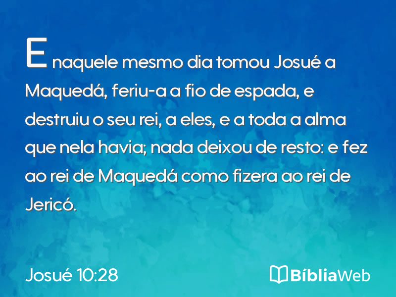 Josué 10:28 em imagem para compartilhar
