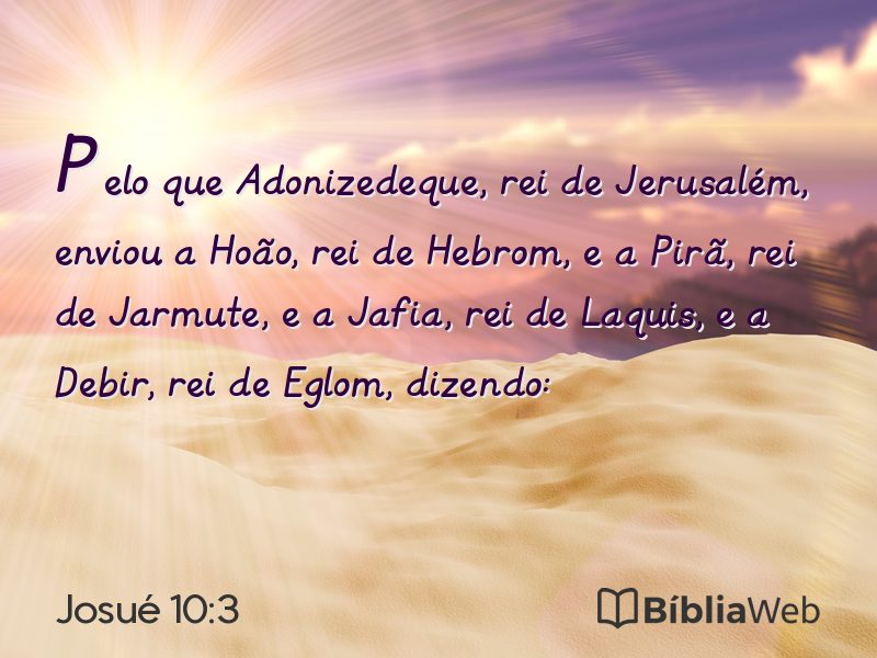 Josué 10:3 em imagem para compartilhar