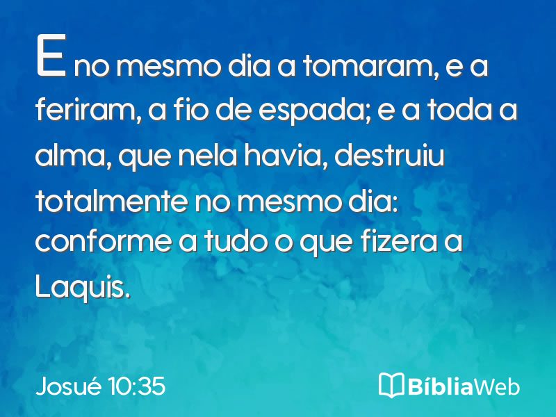 Josué 10:35 em imagem para compartilhar