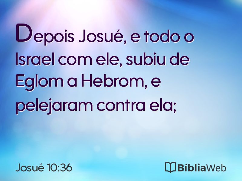 Josué 10:36 em imagem para compartilhar