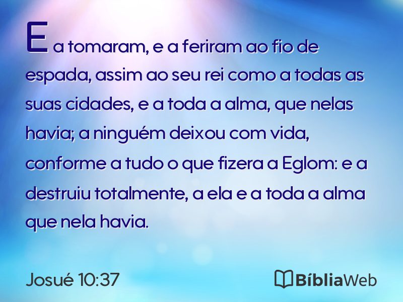 Josué 10:37 em imagem para compartilhar