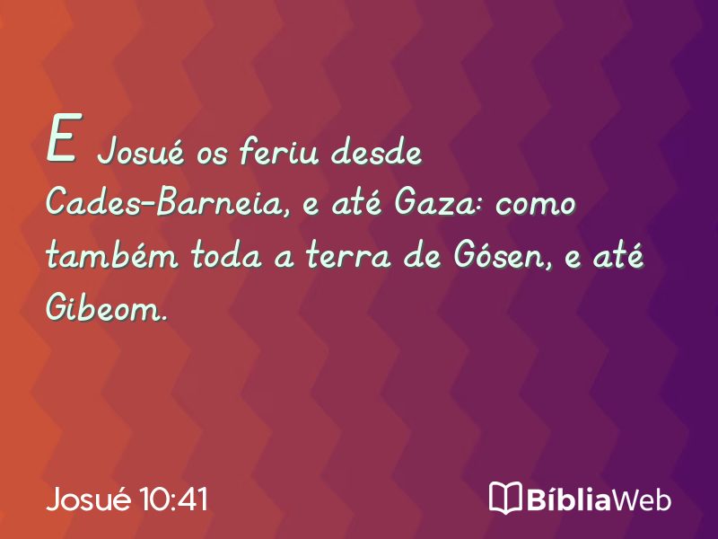 Josué 10:41 em imagem para compartilhar