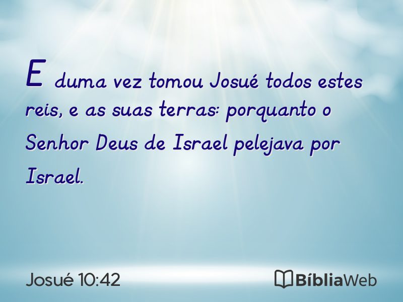 Josué 10:42 em imagem para compartilhar