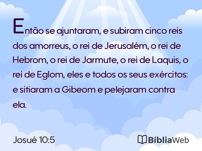 Josué 10:5 em imagem para compartilhar