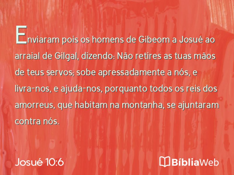 Josué 10:6 em imagem para compartilhar