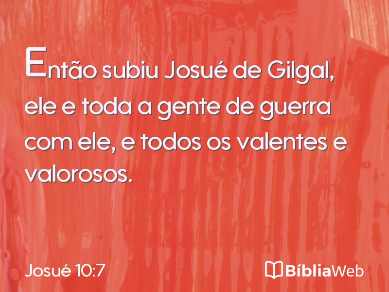 Josué 10:7 em imagem para compartilhar