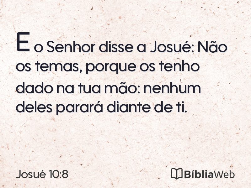 Josué 10:8 em imagem para compartilhar
