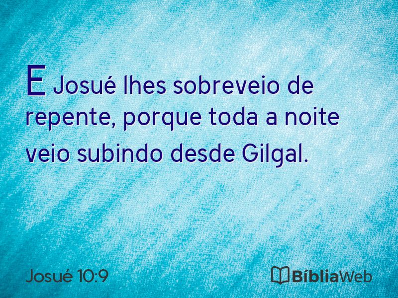 Josué 10:9 em imagem para compartilhar