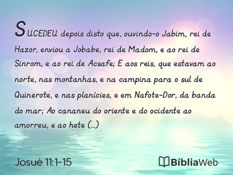 Josué 11:1-15 em imagem para compartilhar