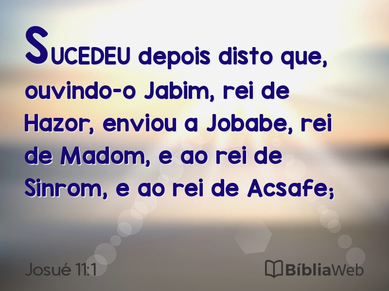 Josué 11:1 em imagem para compartilhar