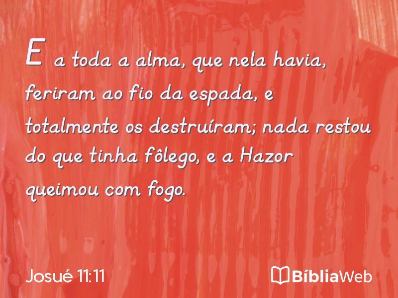 Josué 11:11 em imagem para compartilhar