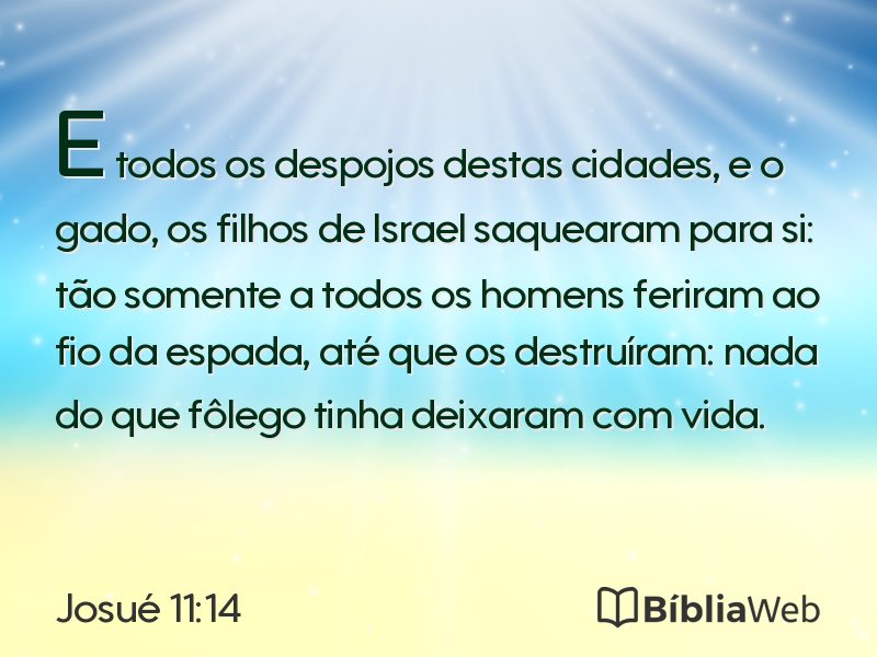 Josué 11:14 em imagem para compartilhar