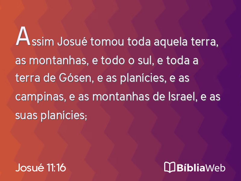 Josué 11:16 em imagem para compartilhar