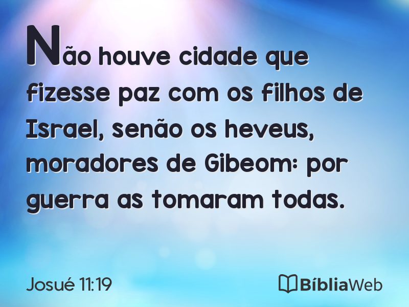 Josué 11:19 em imagem para compartilhar
