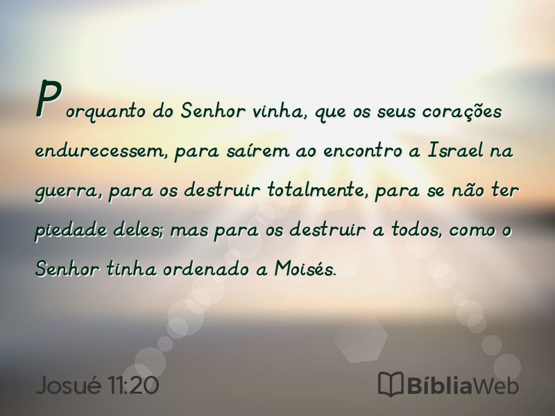 Josué 11:20 em imagem para compartilhar