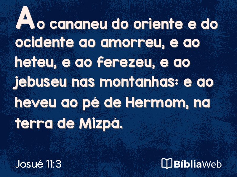 Josué 11:3 em imagem para compartilhar