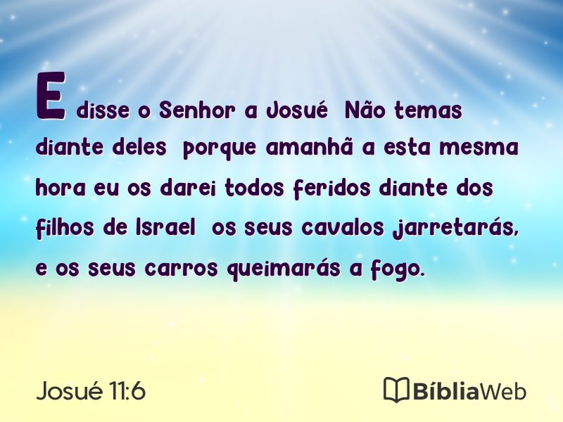 Josué 11:6 em imagem para compartilhar