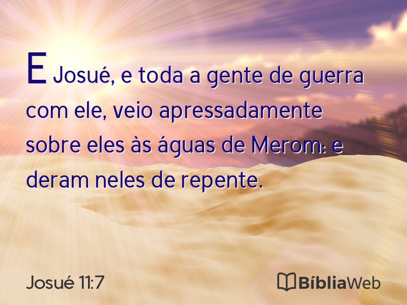 Josué 11:7 em imagem para compartilhar