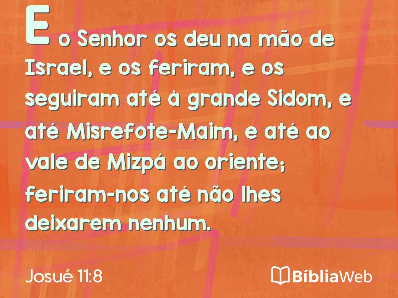 Josué 11:8 em imagem para compartilhar