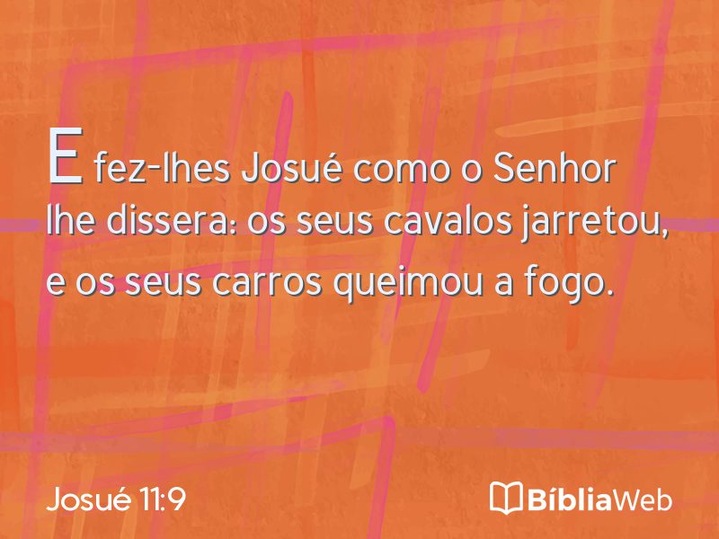 Josué 11:9 em imagem para compartilhar
