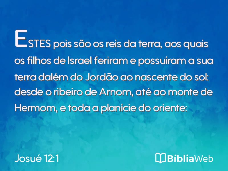 Josué 12:1 em imagem para compartilhar