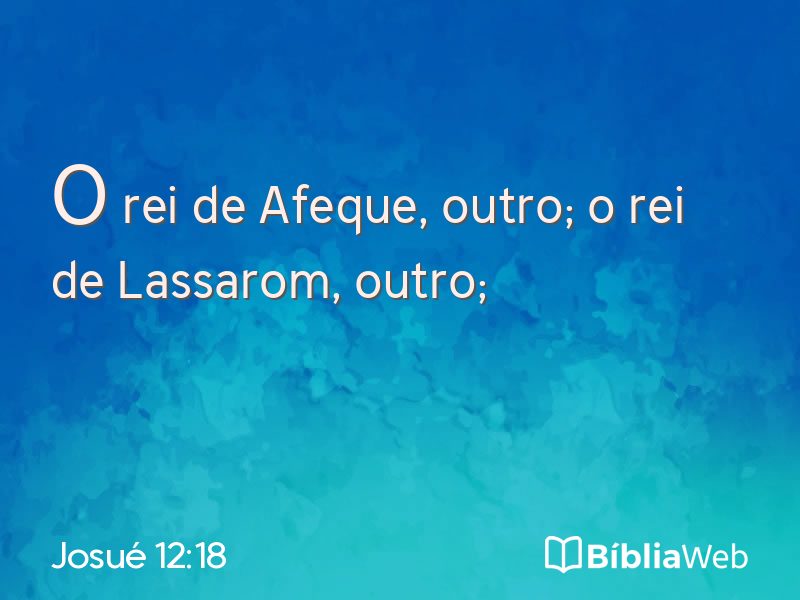 Josué 12:18 em imagem para compartilhar