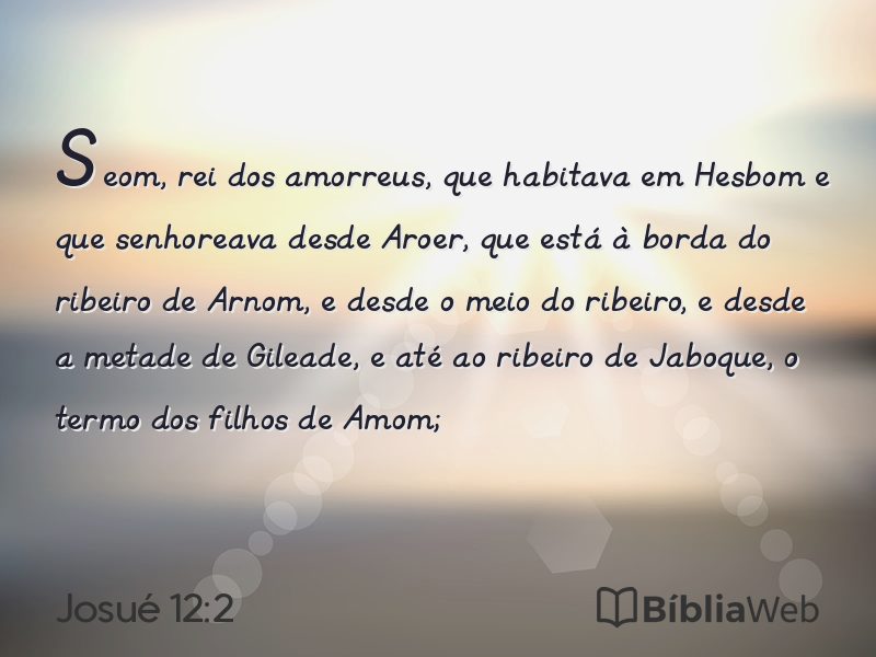 Josué 12:2 em imagem para compartilhar