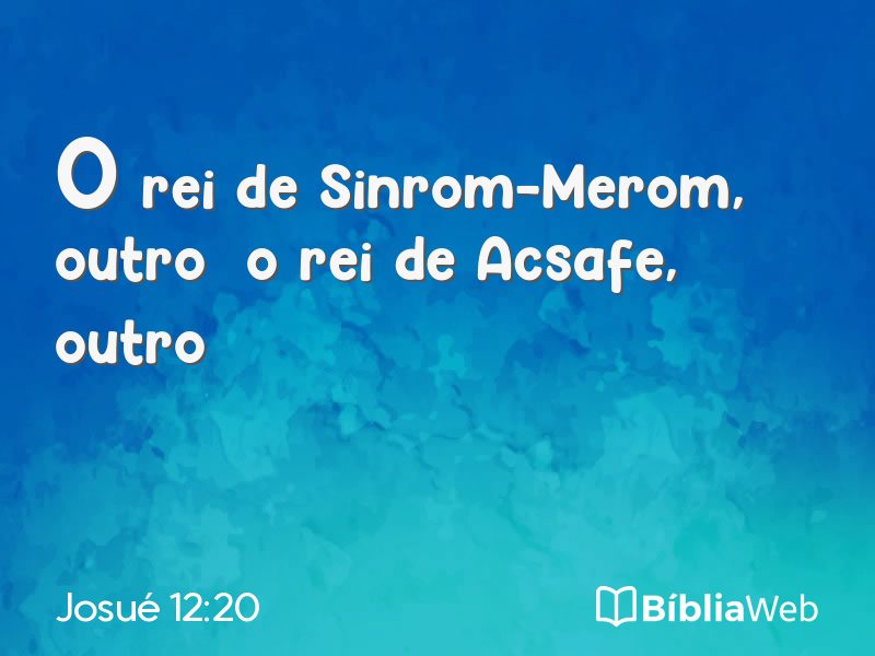 Josué 12:20 em imagem para compartilhar