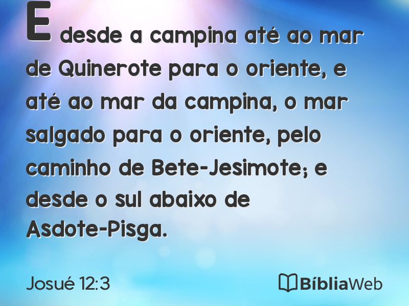 Josué 12:3 em imagem para compartilhar