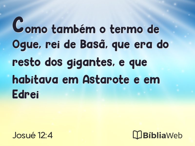 Josué 12:4 em imagem para compartilhar