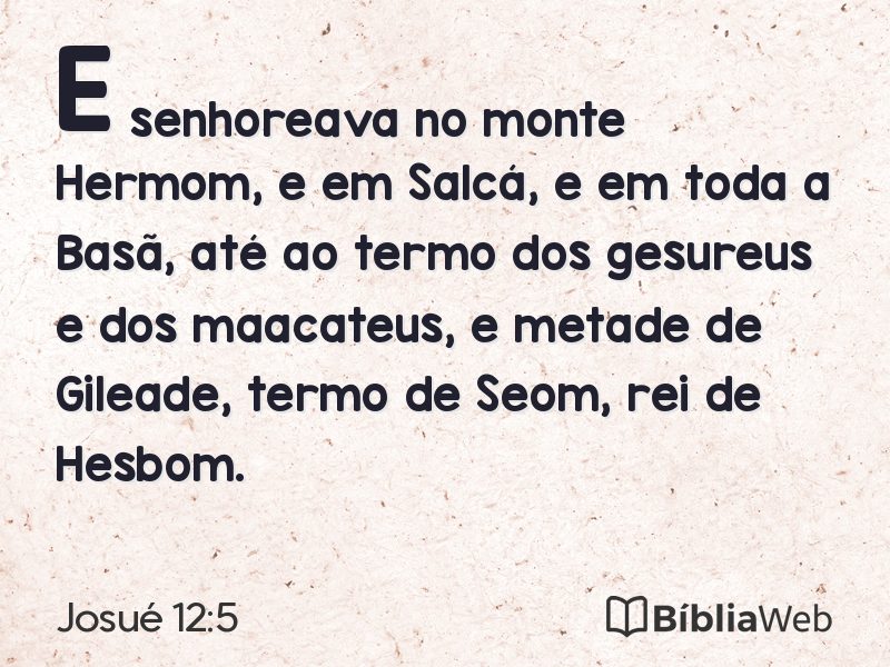 Josué 12:5 em imagem para compartilhar