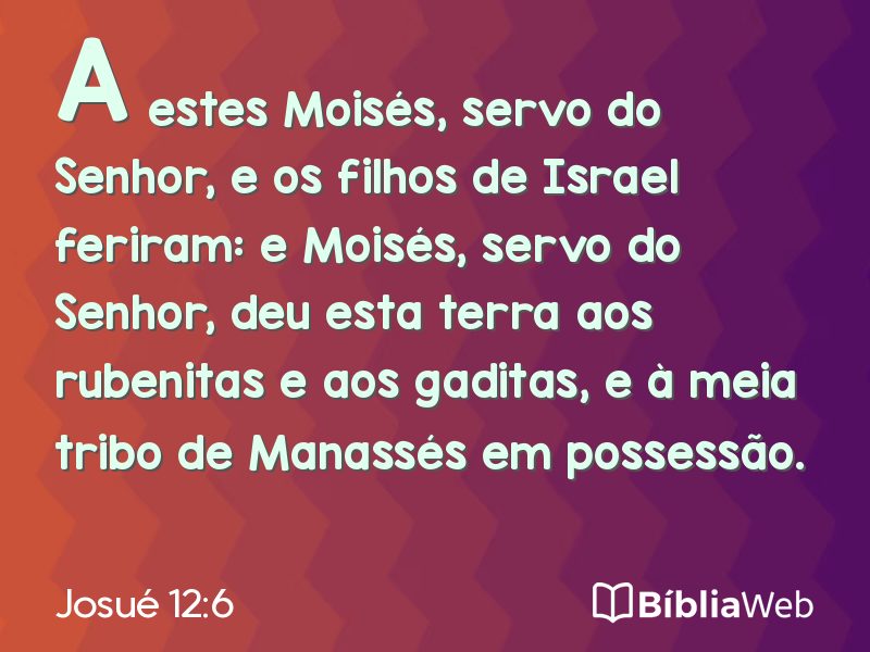 Josué 12:6 em imagem para compartilhar
