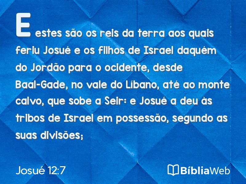 Josué 12:7 em imagem para compartilhar
