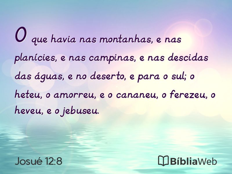 Josué 12:8 em imagem para compartilhar