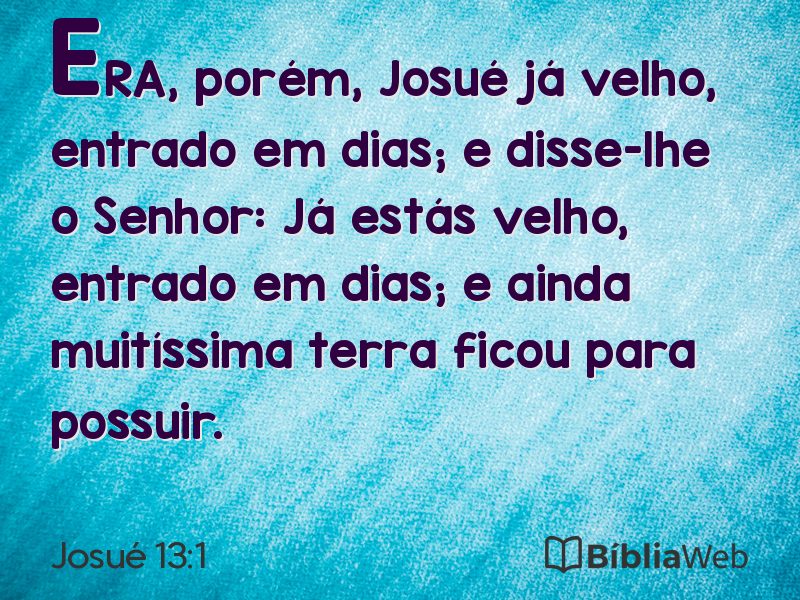 Josué 13:1 em imagem para compartilhar