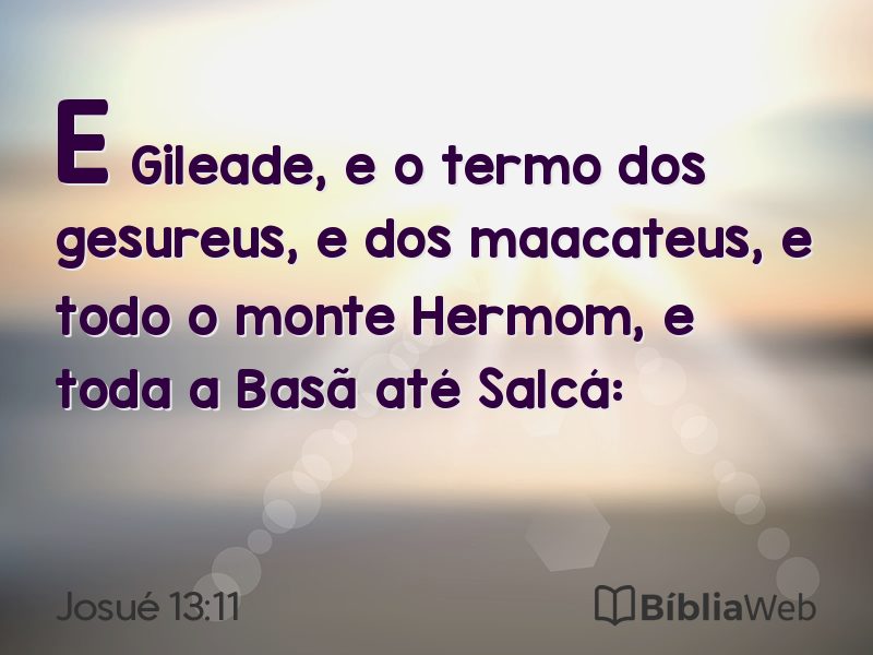 Josué 13:11 em imagem para compartilhar