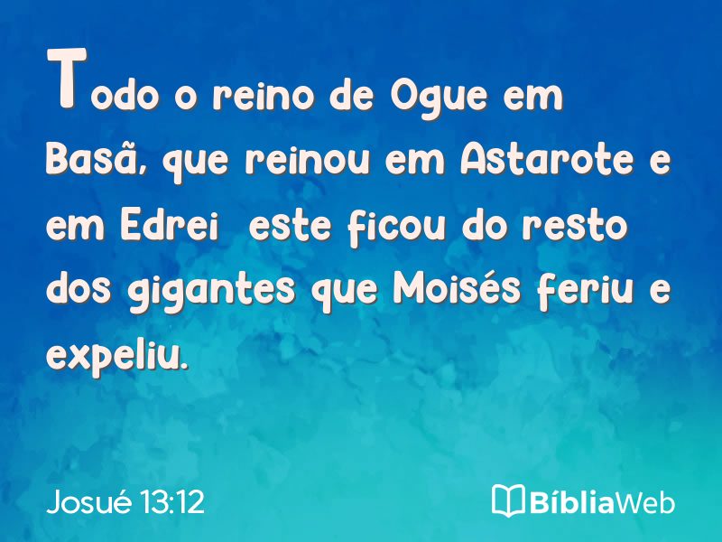 Josué 13:12 em imagem para compartilhar
