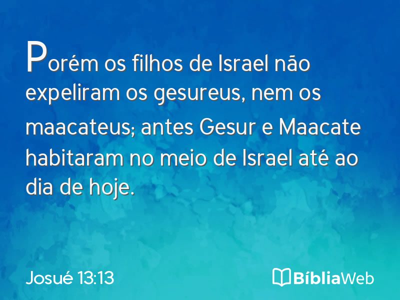 Josué 13:13 em imagem para compartilhar