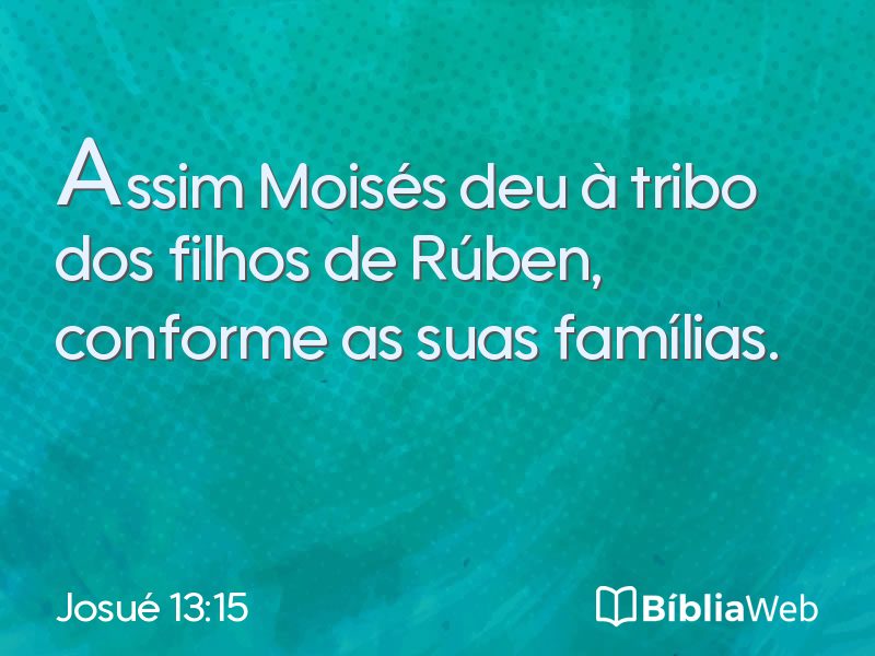 Josué 13:15 em imagem para compartilhar