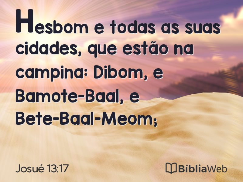 Josué 13:17 em imagem para compartilhar