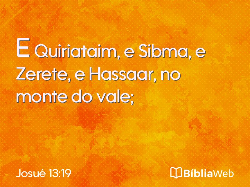 Josué 13:19 em imagem para compartilhar