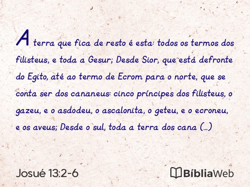 Josué 13:2-6 em imagem para compartilhar