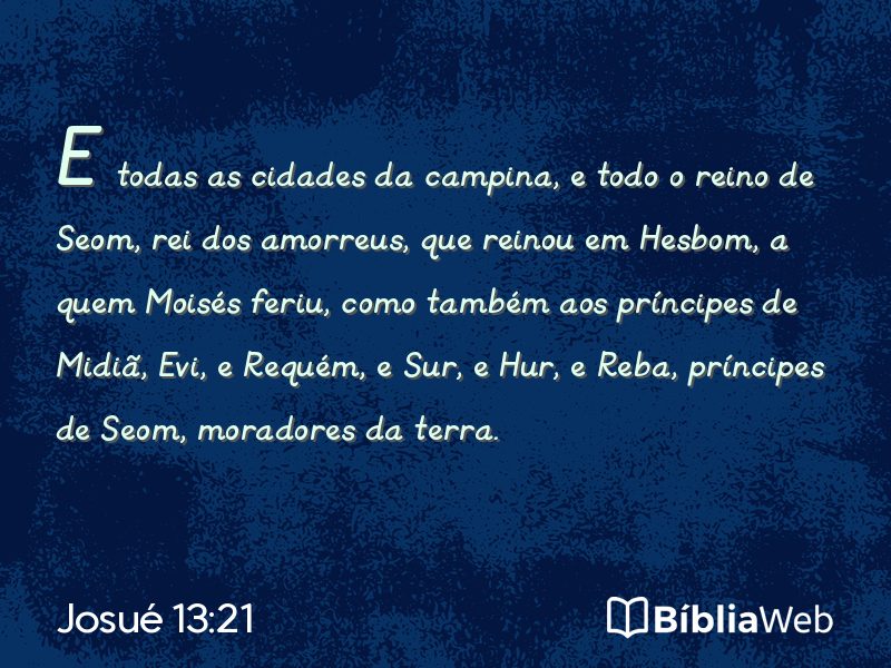 Josué 13:21 em imagem para compartilhar