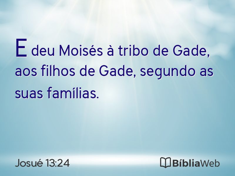 Josué 13:24 em imagem para compartilhar