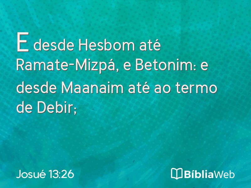 Josué 13:26 em imagem para compartilhar