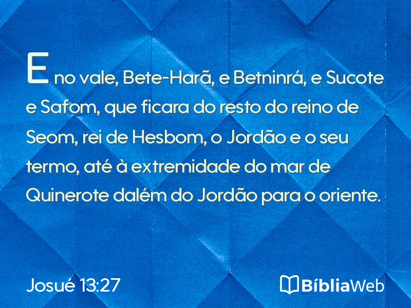 Josué 13:27 em imagem para compartilhar