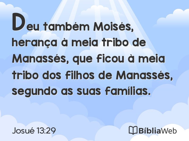 Josué 13:29 em imagem para compartilhar